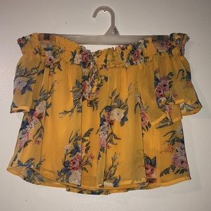 off the shoulder crop top